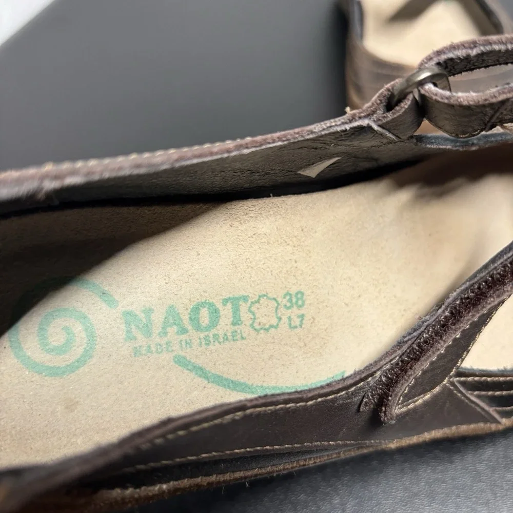 Naot Kirei Copper Mary Jane Loafers Brown Shoes Women's 7/38 Casual‎ Comfort